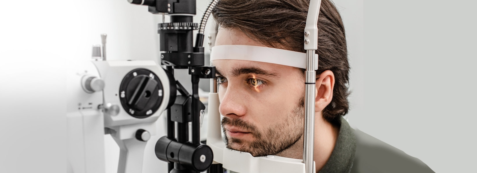 young man during eye exam in Pine City